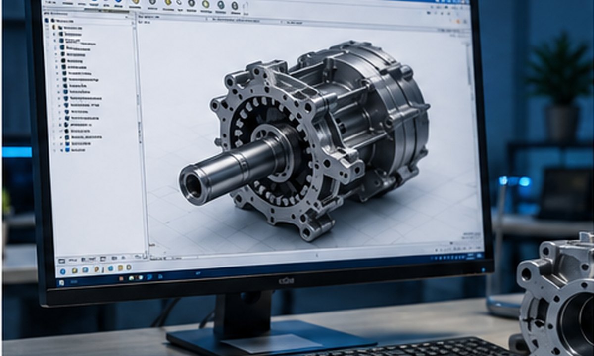 Ilustração de modelagem CAD 3D